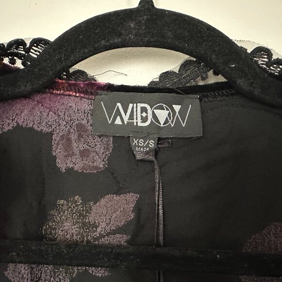 Dolls Kill Widow NWT Love to Love Her Goth Boho Velvet Lace Fringed Hem XS S - Picture 2 of 14